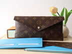 LV M12359 Kirigami Organizer Wallet Gaston Blue Cowhide 247859