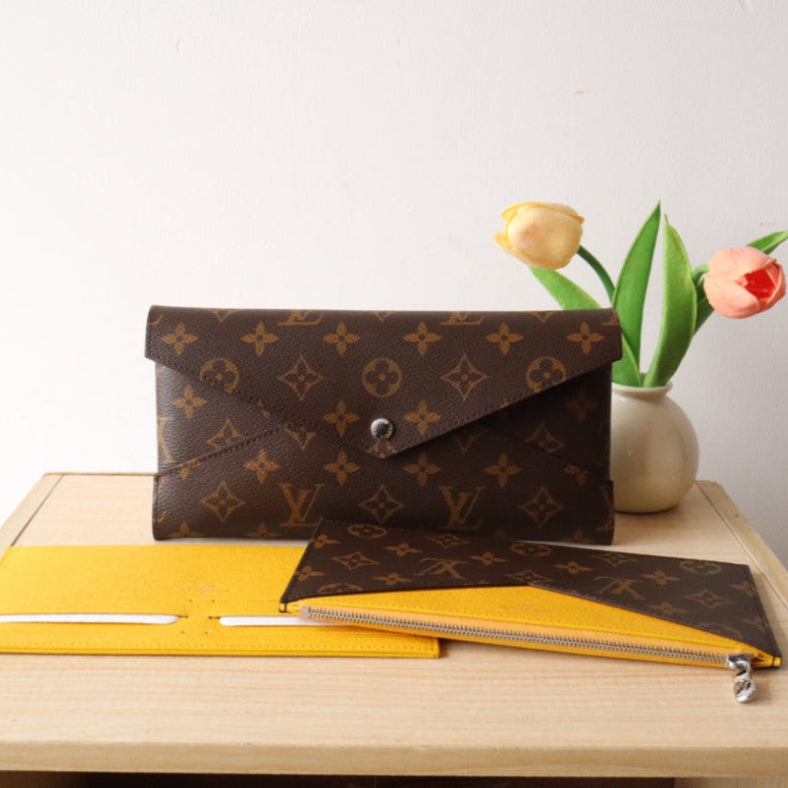 LV M12359 Kirigami Organizer Wallet Safran Yellow Cowhide 247861