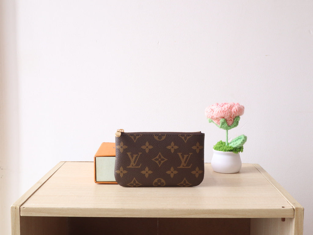 LV Pochette Clés Medium 15cm Brown Monogram Canvas GHW