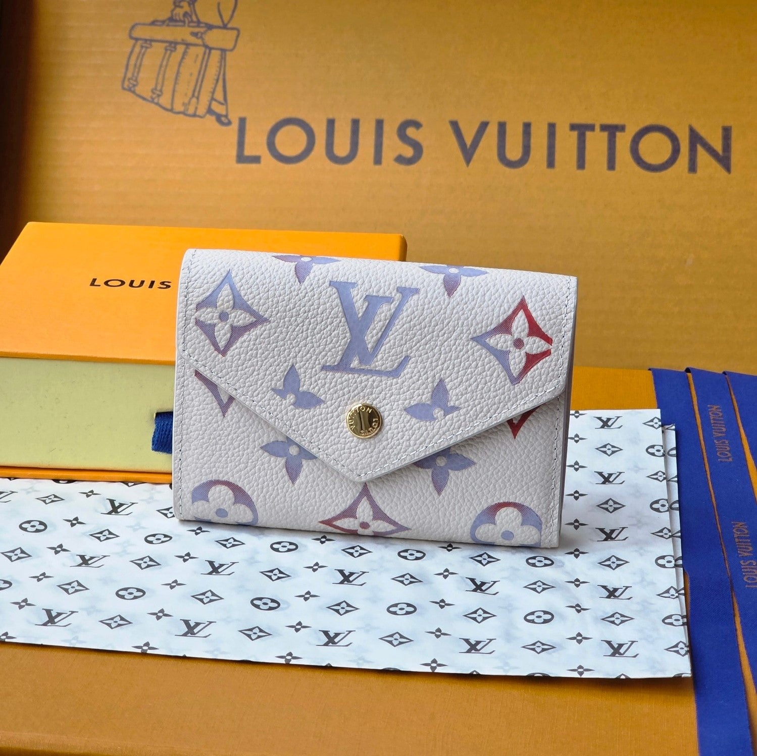 LV M25649 Victorine wallet Dream Beige Embossed Grained Cowhide - Light GHW