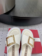 Viv Simple Mules White Sheepskin 295958