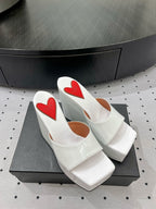 Alaila High Sandal 115mm In White Glossy Lambskin 954874
