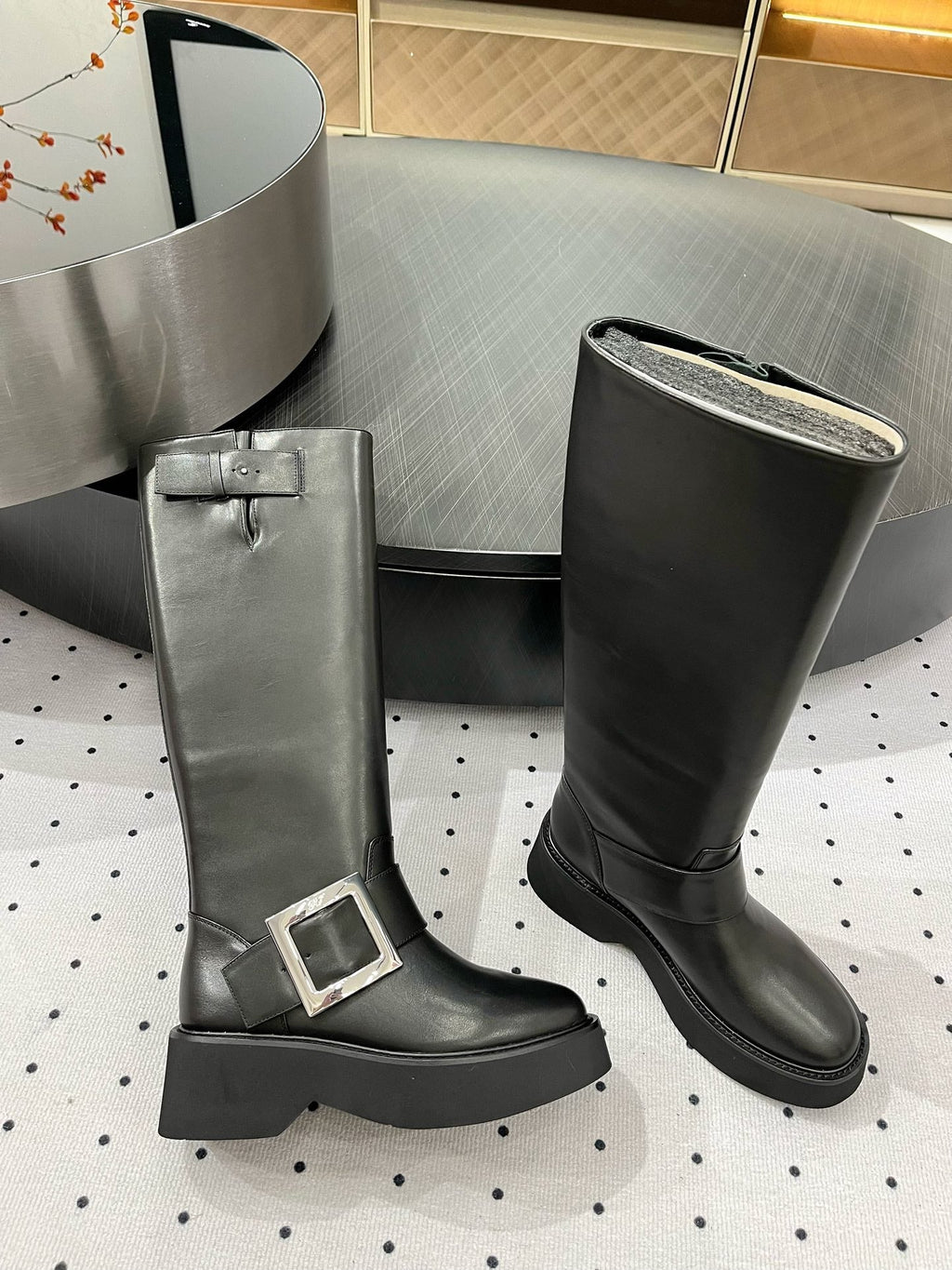 Viv Ranger Boots Black Calfskin 365206