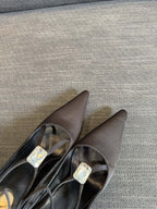 HIGH SANDAL ATTACHED GEM IN BLACK SILK