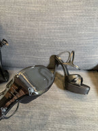DEBBIE PLATFORM SANDALS IN BLACK SMOOTH LAMBSKIN