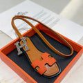 HM Oran Sandal Charm Brown mix Orange Lambskin