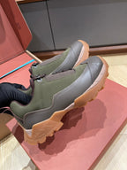 LP Katharina Sneaker Coffee Olive Green Technical Fabric Wool 521685