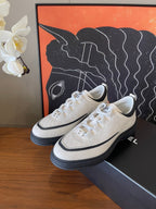 CC Spring Summer Sneaker Black White Suede Leather 623167
