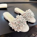 CC 25C Mules Grey Suede Strass