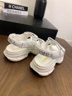 CC Toe Sandals White Patent Leather 299542