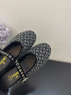 CC 25 Ballet Flats Mules Black Calfskin 331658