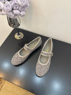 CC 25 Ballet Flats Grey Calfskin 331660