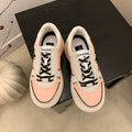 CC Alexander McQueen Sneakers Pink Gray Black Leather and Ceiling Fabric 537192