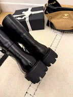CC 2025 Lace-up Combat Boot Black Leather 548115