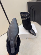 CC 26 Ankle Boot With Buckle Black Cowhide Wool 589111