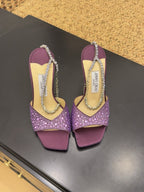 Jimmy 26s Platform Sandal 100 Purple Leather Diamond 602333