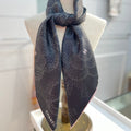 CC Square Scarf 90 CM In Black Camellia Polka Dot Silk 288736