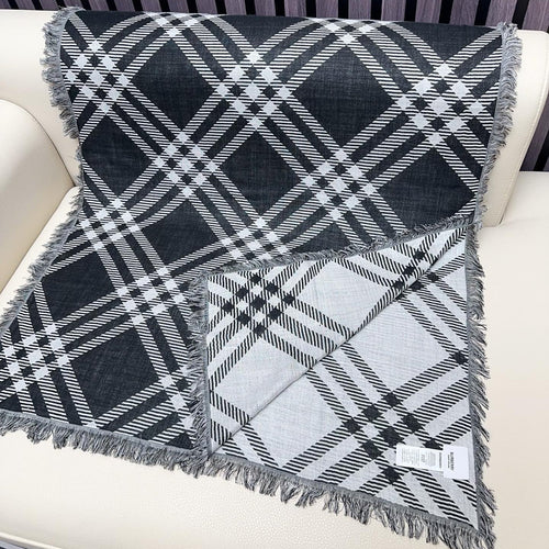 BBR Double-Sided Scarf 190CM Black Cashmere 293318