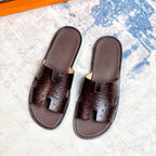 HM Men's Izmir Slide Brown Cowhide 231085