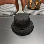 REVERSIBLE NAPPA & SHEARLING BUCKET HAT BLACK 436510