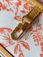 NEVERFULL MM 31 IN CORAL MONOGRAM TILES CANVAS