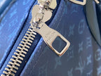 KEEPALL BANDOULIÈRE 55 IN NAVY GREEN MONOGRAM GRADIENT CANVAS