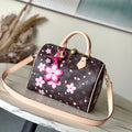 LV x TM Speedy Bandouliere 25cm Sakura Brown Cherry Blossom Monogram Canvas