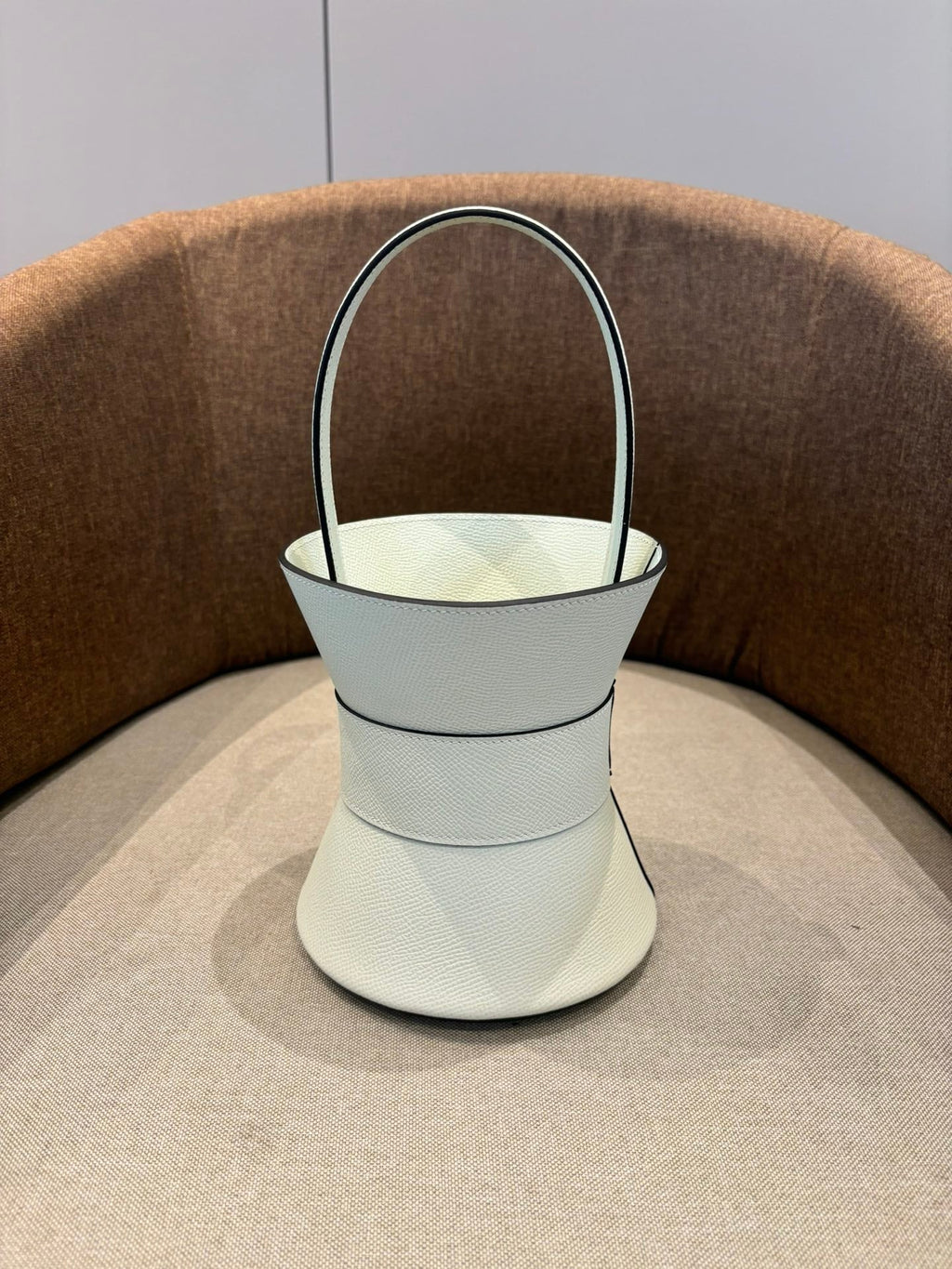 HM Mini Medor Bag White Epsom Calfskin 269893