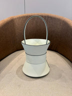 HM Mini Medor Bag White Epsom Calfskin 269893
