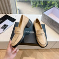 CC Moccasins Beige Chain Lambskin