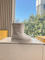 Fendi Apres Chic with FF chamois Boots Light Taupe Suede 475233