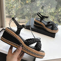 CC Mules Sandals Black 6cm Lambskin 202879