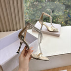Jimmy 25 Verity Sandal 70 Gold Cowhide Patent Leather 547693