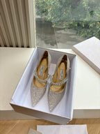 Jimmy Bing Pumps 85 with Crystals Sand Glitter Finish Fabric 547685