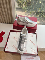 Viv 25 Platform Sneaker Silver Cowhide 358161