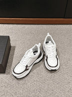 CC CLASSIC SNEAKER IN WHITE MIX BLACK LAMBSKIN