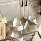 lv sandal mule bomdia pink monogram calfskin