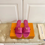LV Neo Revival Flat Mule Deep Pink Lambskin