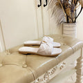 LV Neo Revival Flat Mule White Lambskin