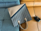FENDI 38 BAG FF MONOGRAM FF CAMEL BROWN CALFSKIN WITH STRAP