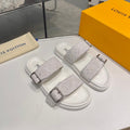 LV Venice Mule White Suede Sheepskin 626701