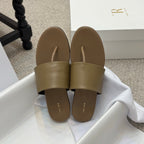 Signum Flat Sandal in Brown Calfskin 290732