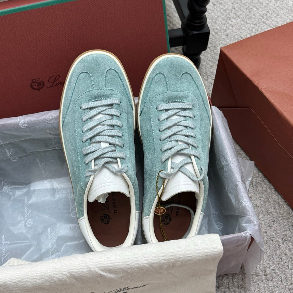 LP sneaker unisex style light aqua sheepskin mix suede 384720