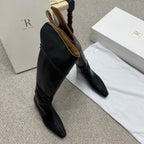 The Row Slouch Over-The-Knee Boots 35mm Black Calfskin 429128