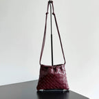 BV Small Dustbag 21cm Madder Brown Red Intrecciato Calfskin Leather