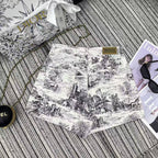 Dior 25C Short  Toile de Jouy Scotland Pattern  228386