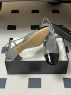 CC 25P Grey Black Quilted Calfskin