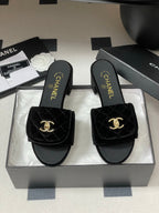 CC 25F Sandal Heel 5cm Quilted