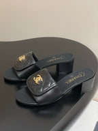 CC 25F Sandal Heel 5cm Quilted