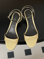 The Row 25S Strap High Heel Sandals 35mm Beige Sheepskin 286199